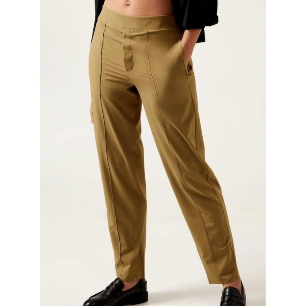 Womens Athleta Vienna Slim Pleated Comfy Pull On Pants